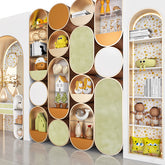 Trueliving 5 Door Fitted wardrobes Laminated Finish & PU Finish with Drawers 8Ft *2Ft *9Ft -2438.4MM X 609MM X 2743.2MM)